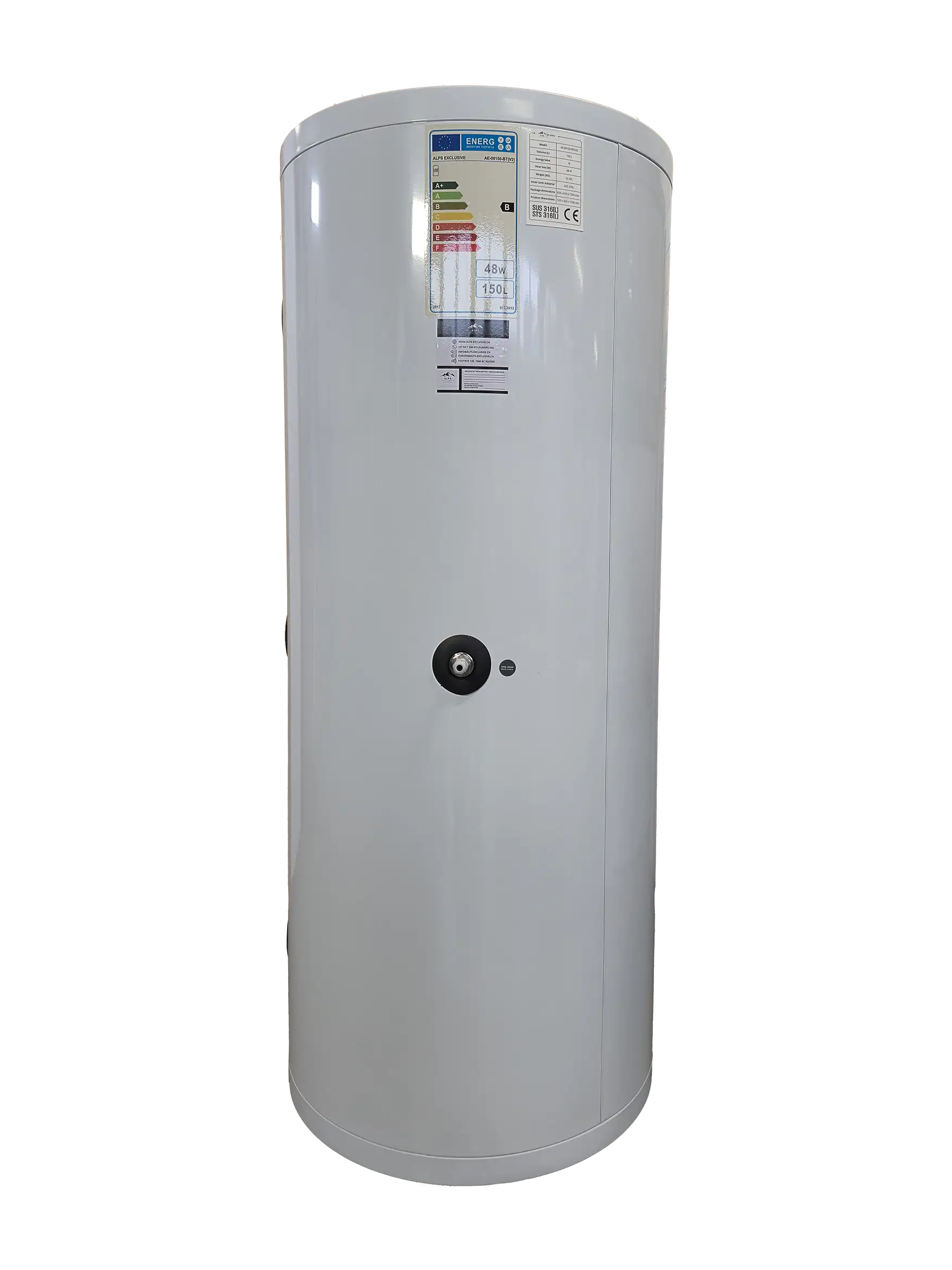 ALPS EXCLUSIVE AE-00150-BT(V2) - Edelstahl-Pufferspeicher (150 l)
