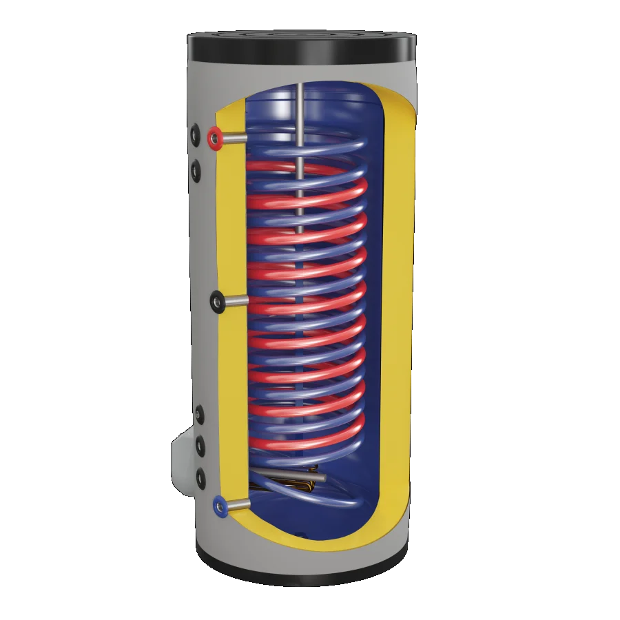Komplettes Solarboilerset 1x 30HP + Warmwasserspeicher mit 2 Wärmetauschern (300L)