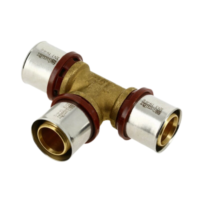 BONFIX 2000530 - Messing Press T-Stück (32 x 32 x 32 mm)