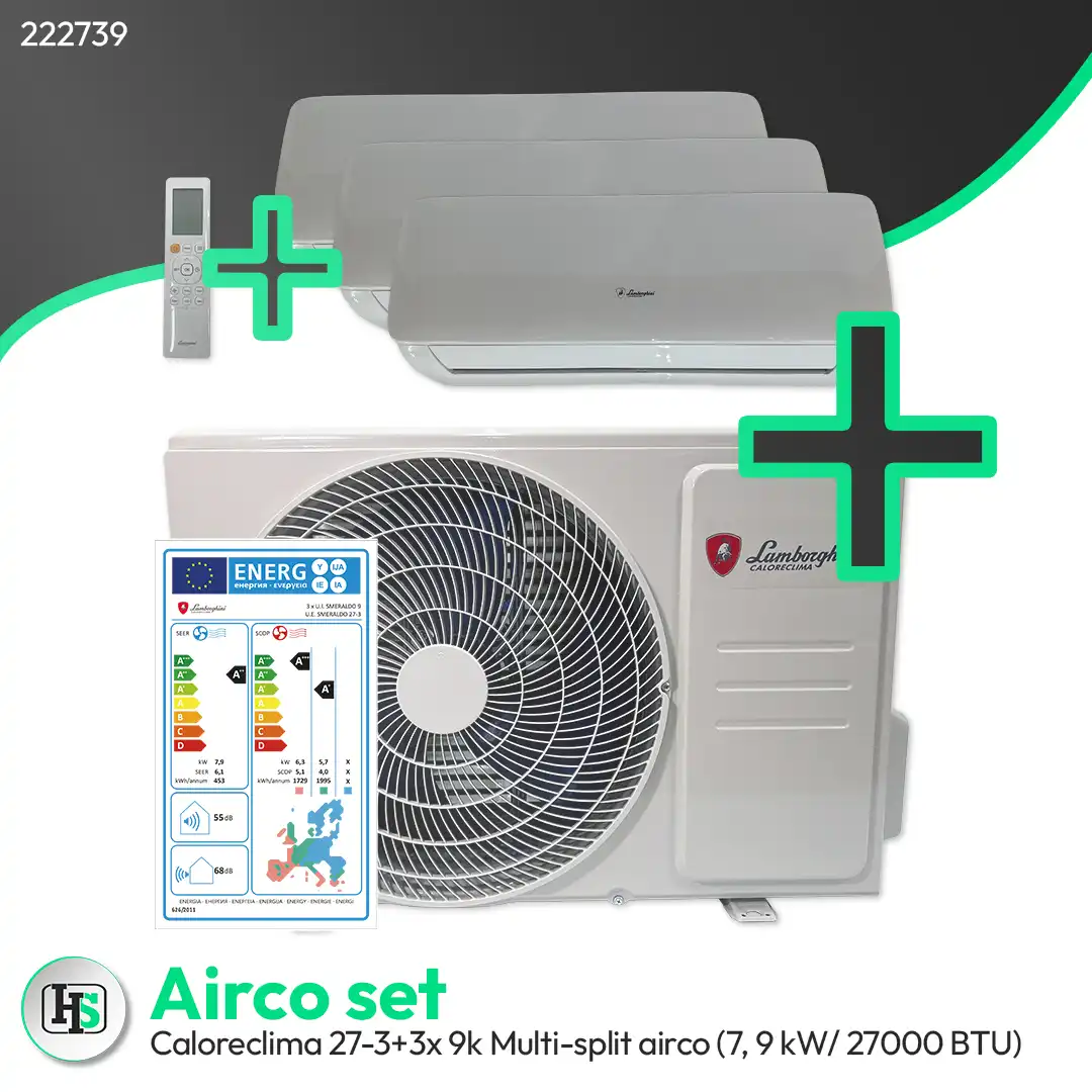 Lamborghini Smeraldo 27-3 + 2x 12K – Multi-Split-Klimaanlagenkombination (7,9 kW / 27000 BTU)