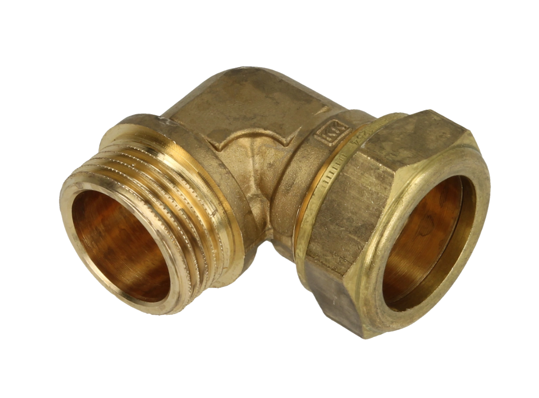 OEG 802016218 - Messing Klemmverschraubung 90° (28 mm x G 1