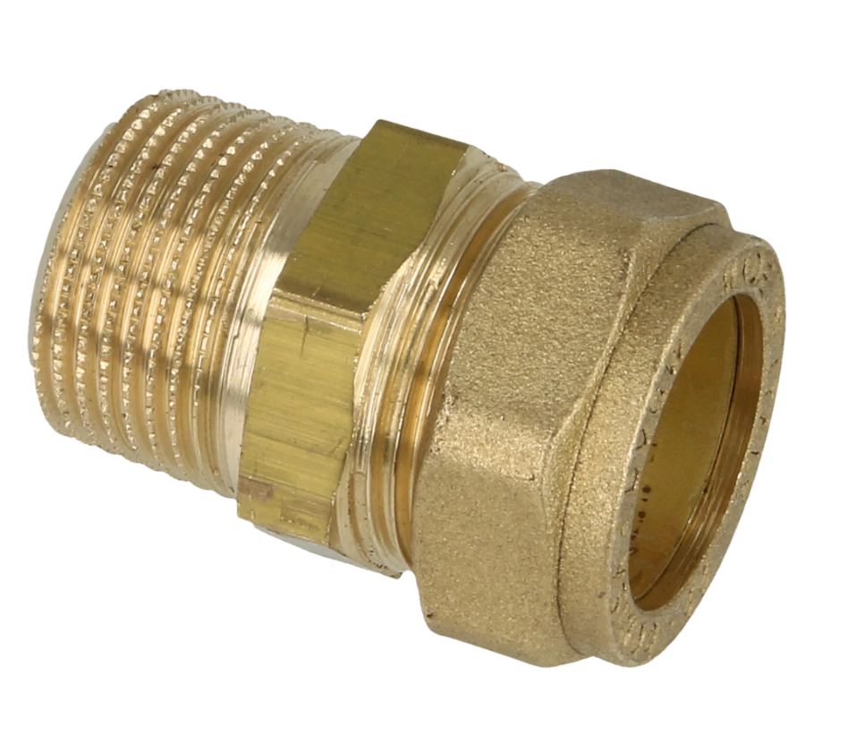 OEG 802016090 – Messing-Klemmverschraubung gerade (12 mm x G 1/2