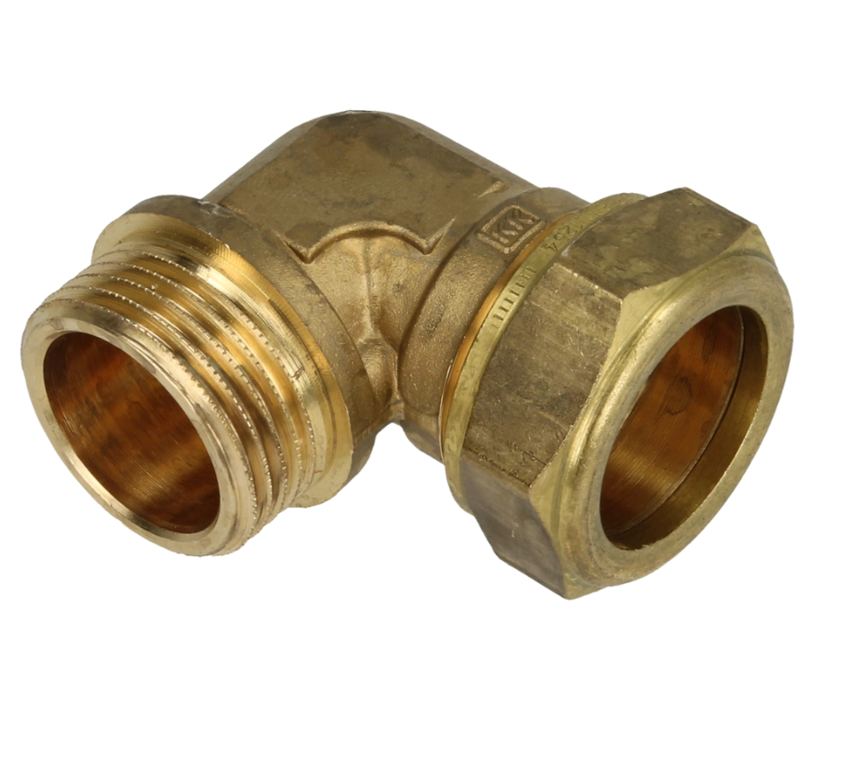 OEG 802016198 - Messing Klemmverschraubung Winkel 90° (12 mm x G 1/2
