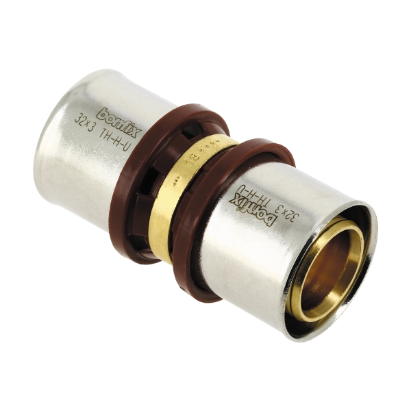 BONFIX 2000140 - Messing Presskupplung Gerade (32 x 32 mm)