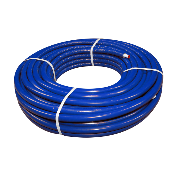 BONFIX 2003320 – Alu-Verbundrohr 32 x 3 mm mit 6 mm Isolierung Blau (5 Meter)