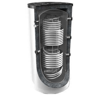 Tesy V10/9S2100099HYG5.5HE - Hygienespeicher mit 2 Wärmetauschern & Edelstahl-Trinkwasserspirale (1000 L)